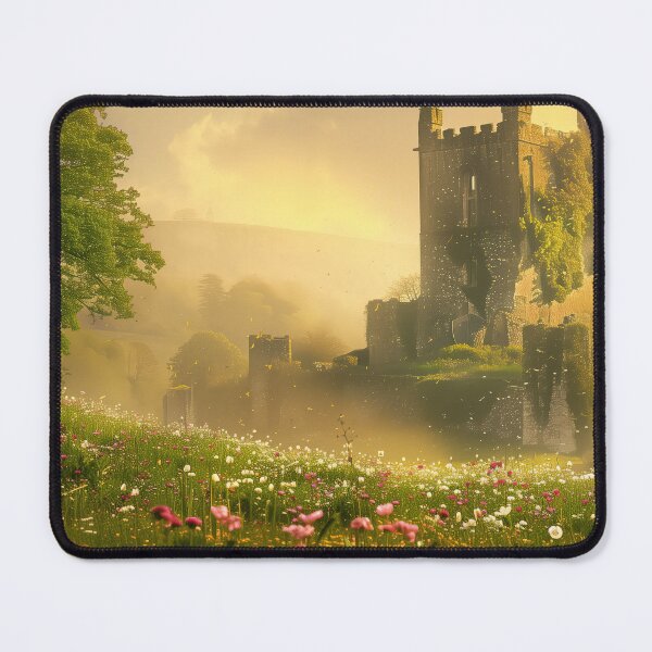 Item preview, Castlecore Wildflower Ruins – Sunlit Spring Landscape designed and sold by SkylineVistas Designs.