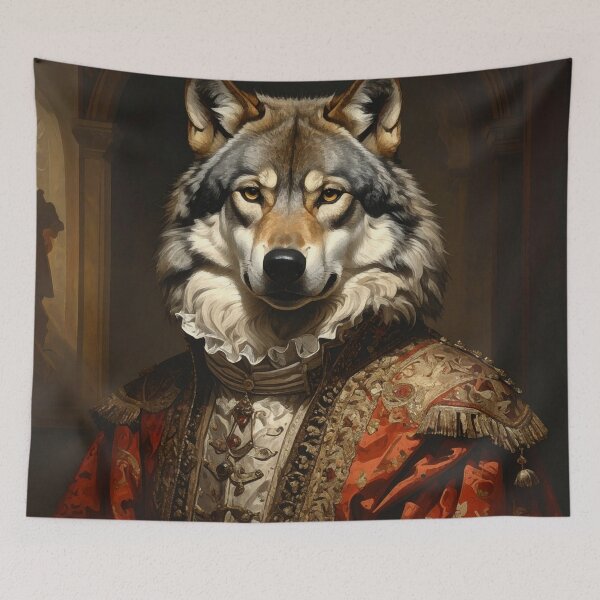 Item preview, Aristocratic Renaissance Wolf Noble Royal Portrait designed and sold by Rutvain.