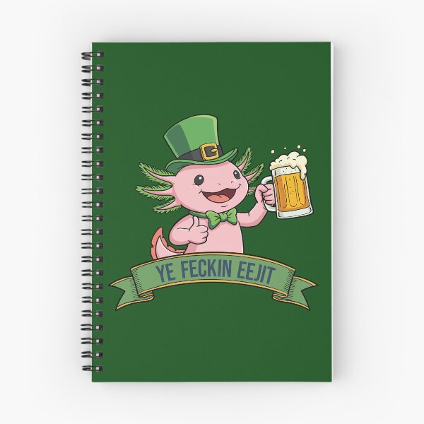 Item preview, Ye Feckin Eejit – Lucky Axolotl Beer Buddy designed and sold by CARPIO Creations.