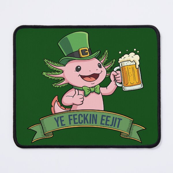 Item preview, Ye Feckin Eejit – Lucky Axolotl Beer Buddy designed and sold by CARPIO Creations.