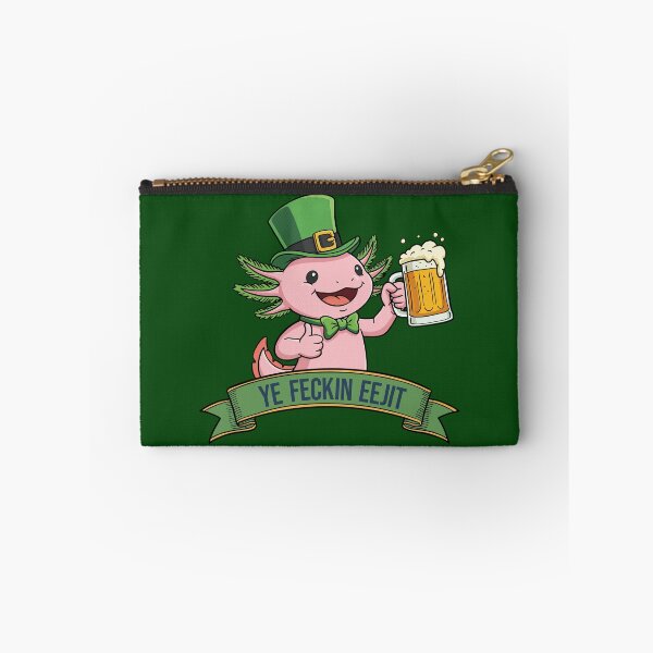 Item preview, Ye Feckin Eejit – Lucky Axolotl Beer Buddy designed and sold by CARPIO Creations.