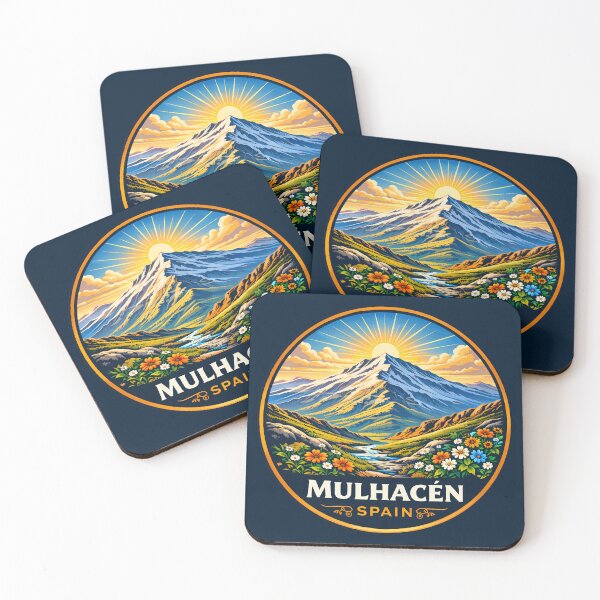 Item preview, Mulhacen Illustration Travel Art Badge designed and sold by KrisSidDesigns.