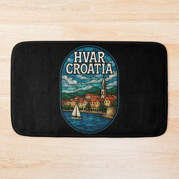 Item preview, Hvar Croatia Stained Glass Art Travel designed and sold by TomFrontierArt.