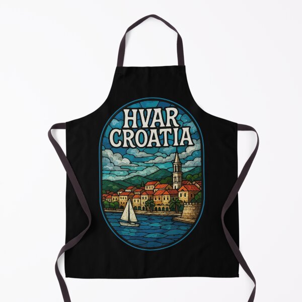 Item preview, Hvar Croatia Stained Glass Art Travel designed and sold by TomFrontierArt.