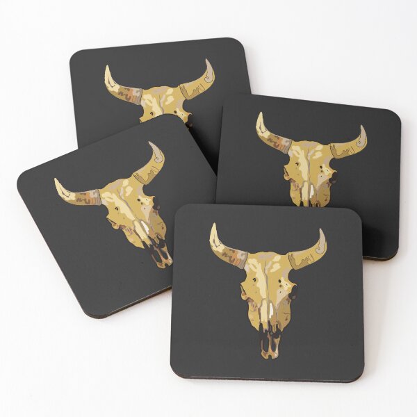 Item preview, Skull Antique Gold – Lucky & Protection Western Symbol designed and sold by Bedoya Illustrations .