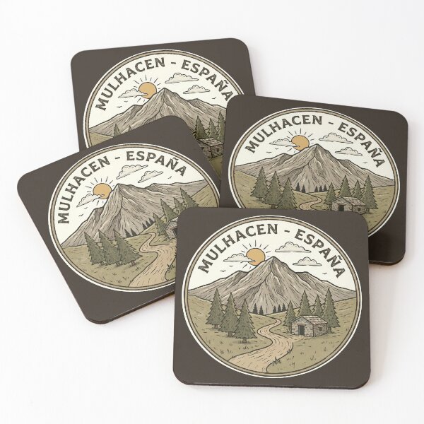 Item preview, Mulhacen Spain Illustration Travel Art Badge designed and sold by KrisSidDesigns.