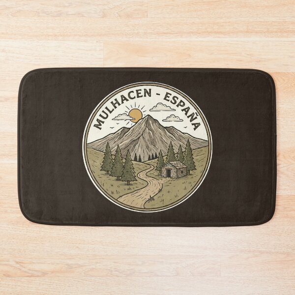 Item preview, Mulhacen Spain Illustration Travel Art Badge designed and sold by KrisSidDesigns.