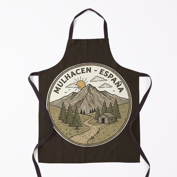Item preview, Mulhacen Spain Illustration Travel Art Badge designed and sold by KrisSidDesigns.