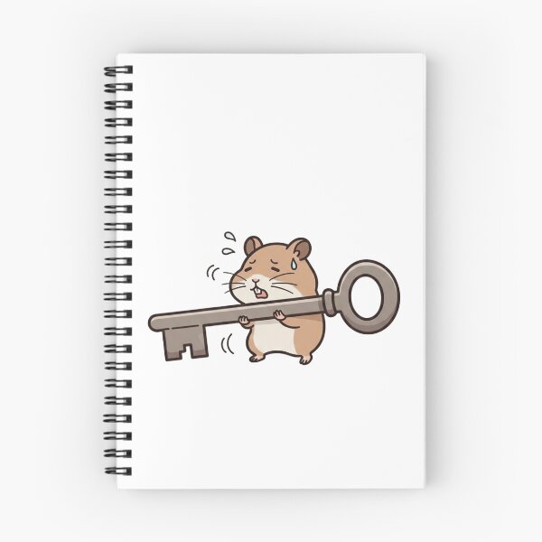 Item preview, Exhausted Hamster Carrying Giant Key designed and sold by MinimalOddity.
