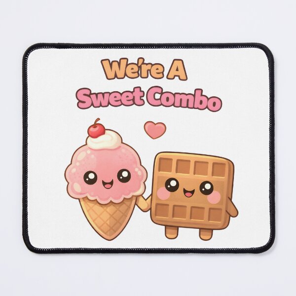 Item preview, Were A Sweet Combo Cute Ice Cream Waffle Love. designed and sold by The-T-In-Retro.