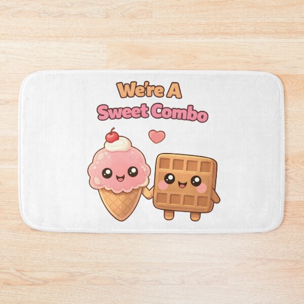 Item preview, Were A Sweet Combo Cute Ice Cream Waffle Love. designed and sold by The-T-In-Retro.