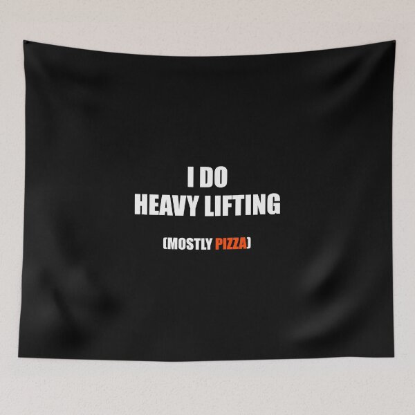 Item preview, Heavy Lifting Mostly Pizza Funny Gym Workout designed and sold by Mikidesign1988.