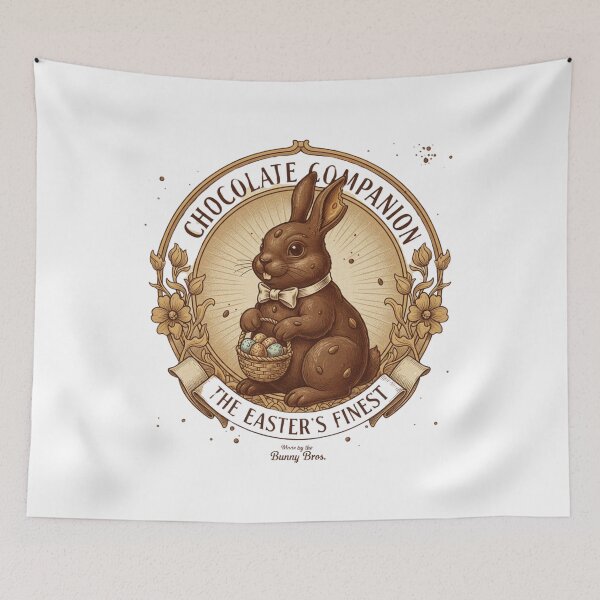 Item preview, Vintage Chocolate Bunny Easter Badge - Retro Confectionery Art designed and sold by Wear Sculpt.
