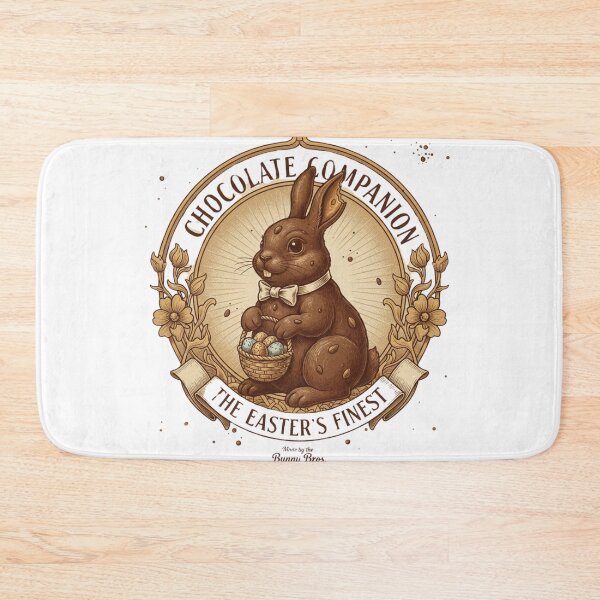 Item preview, Vintage Chocolate Bunny Easter Badge - Retro Confectionery Art designed and sold by Wear Sculpt.