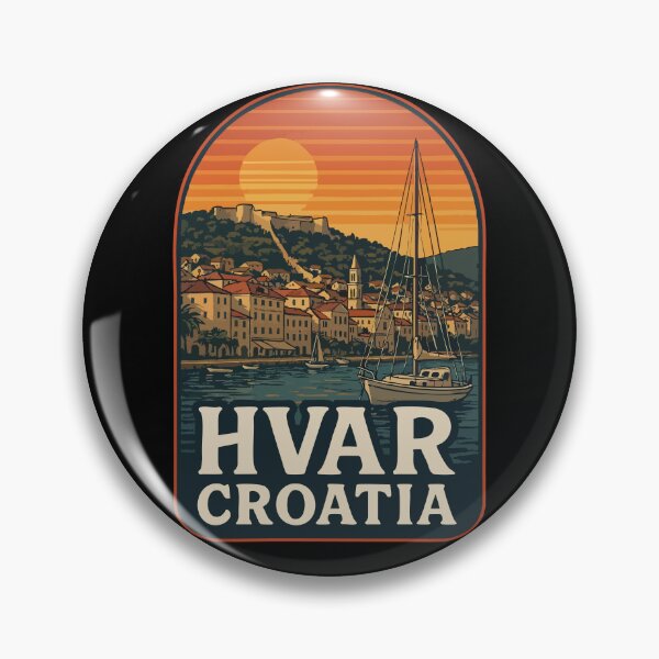 Item preview, Hvar Croatia Retro Vintage Travel designed and sold by TomFrontierArt.