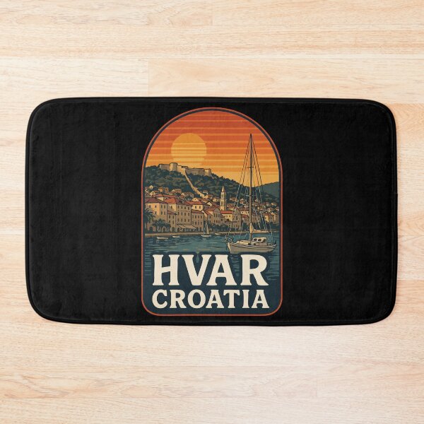 Item preview, Hvar Croatia Retro Vintage Travel designed and sold by TomFrontierArt.