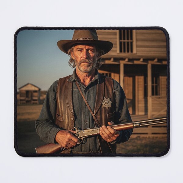 Item preview, The Lawman: 1880s Western Sheriff Portrait designed and sold by HistoryinMotion.