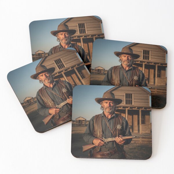 Item preview, The Lawman: 1880s Western Sheriff Portrait designed and sold by HistoryinMotion.