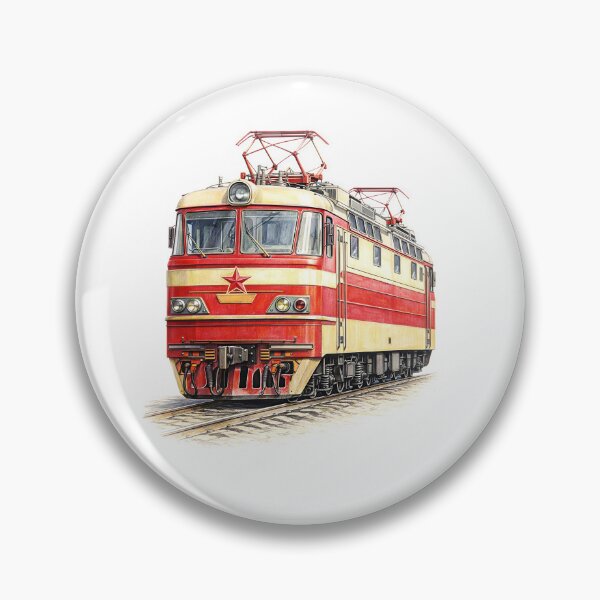 Item preview, Vintage Electric Freight Locomotive – Colored Pencil Illustration designed and sold by Felixuss.