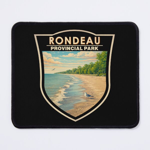 Item preview, Rondeau Provincial Park Canada Illustration Travel Art Badge designed and sold by KrisSidDesigns.