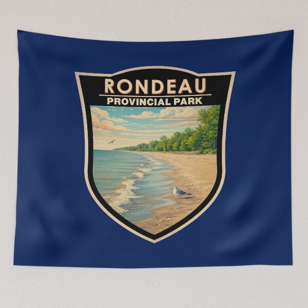 Item preview, Rondeau Provincial Park Canada Illustration Travel Art Badge designed and sold by KrisSidDesigns.