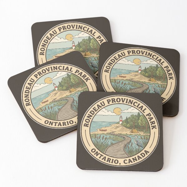 Item preview, Rondeau Provincial Park Canada Illustration Travel Art Badge designed and sold by KrisSidDesigns.