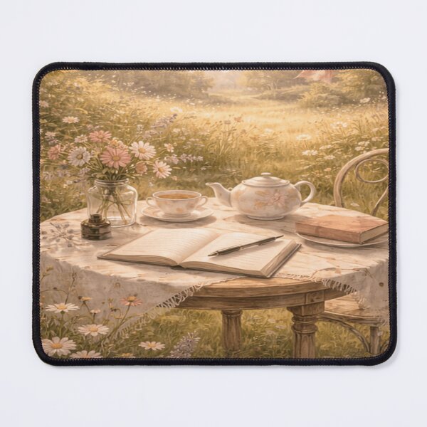 Item preview, Garden Writing Nook Tea – Victorian Cottagecore Art designed and sold by ArtFreshStudio.