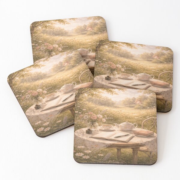 Item preview, Garden Writing Nook Tea – Victorian Cottagecore Art designed and sold by ArtFreshStudio.