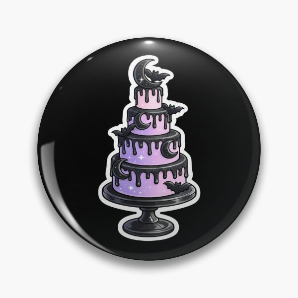 Item preview, Pastel Goth Cake with Bats and Moons  designed and sold by Neon Goth.
