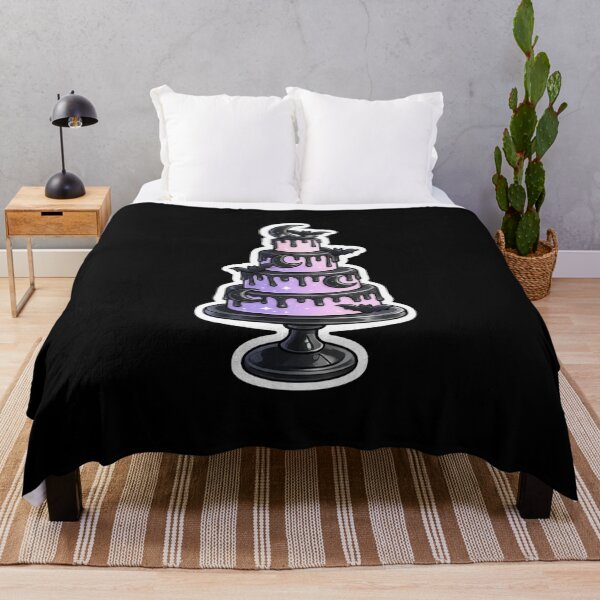 Item preview, Pastel Goth Cake with Bats and Moons designed and sold by Neon Goth.