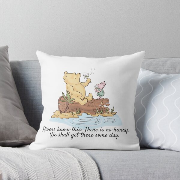 Item preview, Classic Winnie the Pooh Rivers Quote designed and sold by ColorFlowArt.