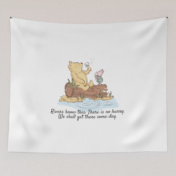 Item preview, Classic Winnie the Pooh Rivers Quote designed and sold by ColorFlowArt.