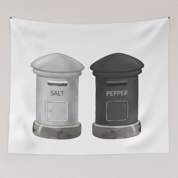 Item preview, Monochrome Salt and Pepper Shakers designed and sold by ShadeScapeArt.