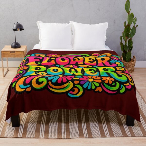 Item preview, Retro 70s Psychedelic Flower Power Typography Art designed and sold by Far Out Goods.