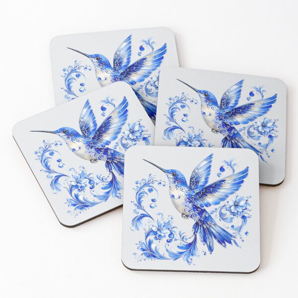 Item preview, Porcelain Blue Hummingbird 9 designed and sold by Dawne's Designs.