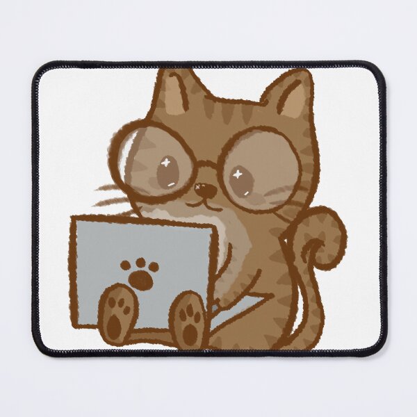 Item preview, studying cat designed and sold by TheHermitCrab.