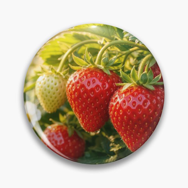 Item preview, Ripe Strawberries and Blossoms in Sunlight designed and sold by Maria Dryfhout.