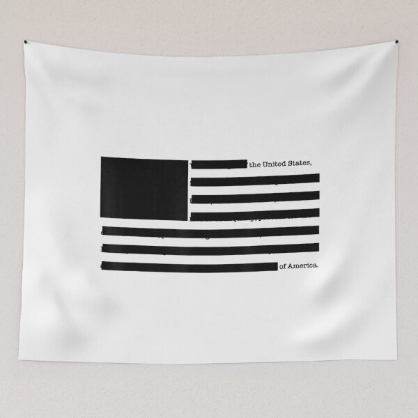 Item preview, Redacted American Flag Censored USA Satire T-Shirt designed and sold by Alluka Brand.