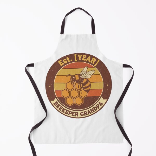 Item preview, Est Year Beekeeper Grandpa – Vintage Honey Bee Retro Badge Gift designed and sold by YK SHOP.