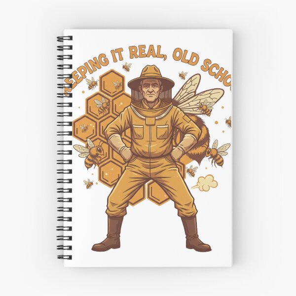 Item preview, Keeping It Real Old School Beekeeper – Vintage Honey Bee Design designed and sold by YK SHOP.