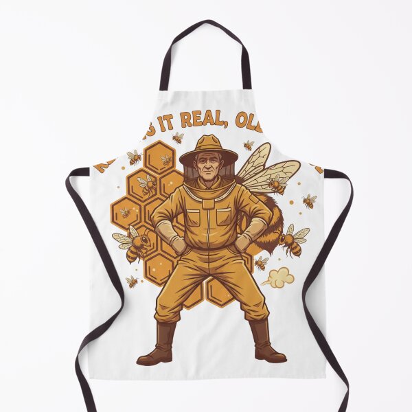 Item preview, Keeping It Real Old School Beekeeper – Vintage Honey Bee Design designed and sold by YK SHOP.