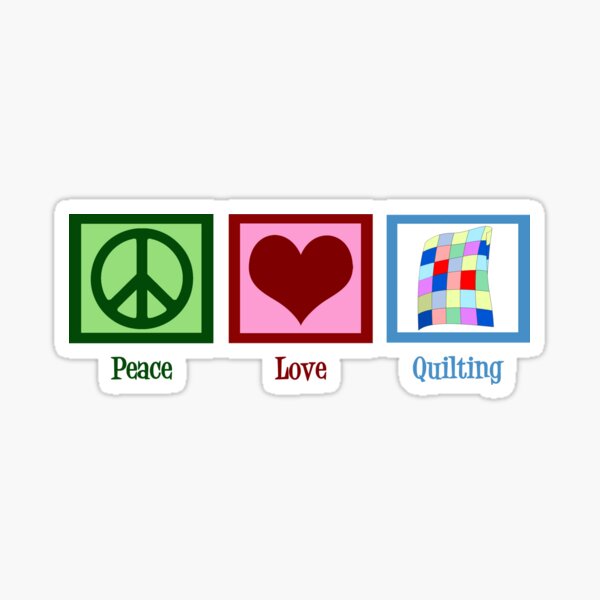 Aperçu de l'œuvre Quilting Paix Amour créée et vendue par Epic Love Designs.
