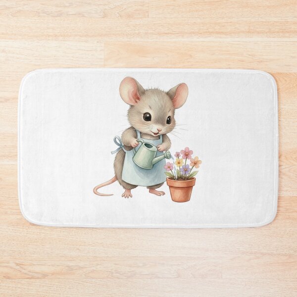 Item preview, Cute Mouse Watering Flowers -  Cute Mouse & Hobbies Series designed and sold by EnlightArt.