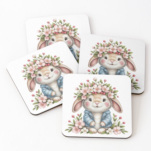 Item preview, Bunny with Floral Crown designed and sold by jkrphoto.