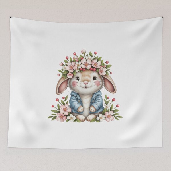 Item preview, Bunny with Floral Crown designed and sold by jkrphoto.