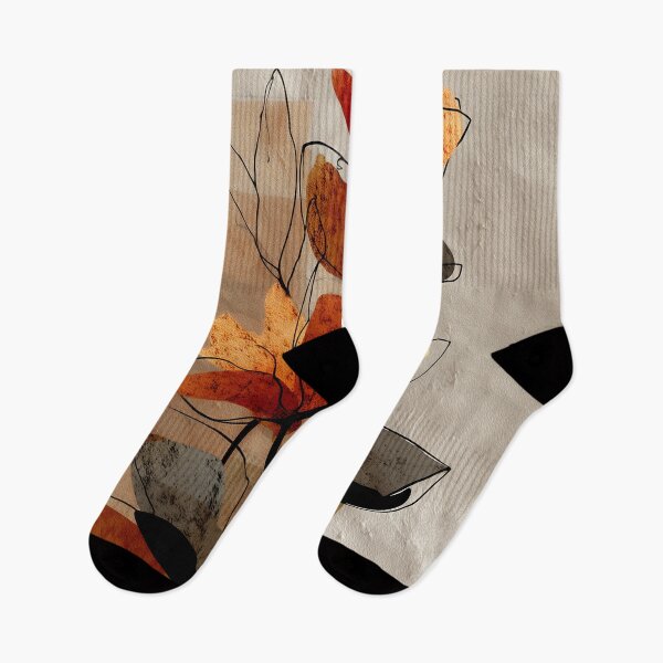 Item preview, Warm earth tones, abstract leaves – modern wall art designed and sold by Clarity-Vault.