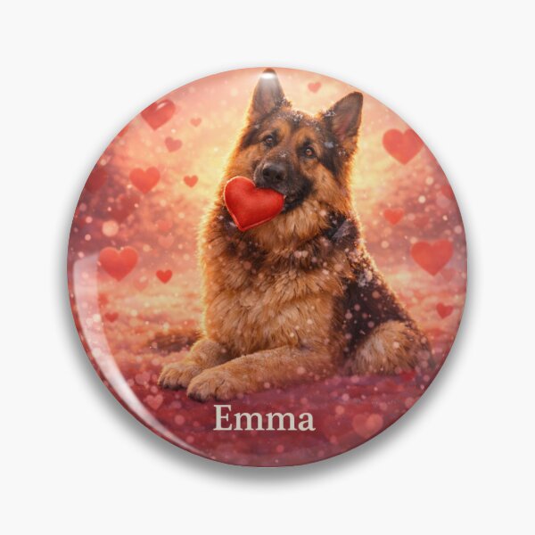 Item preview, Emma – German Shepherd Name Art Cute Dog Portrait designed and sold by Zampettalibera.