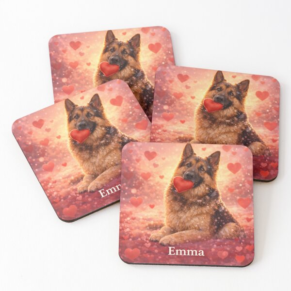 Item preview, Emma – German Shepherd Name Art Cute Dog Portrait designed and sold by Zampettalibera.