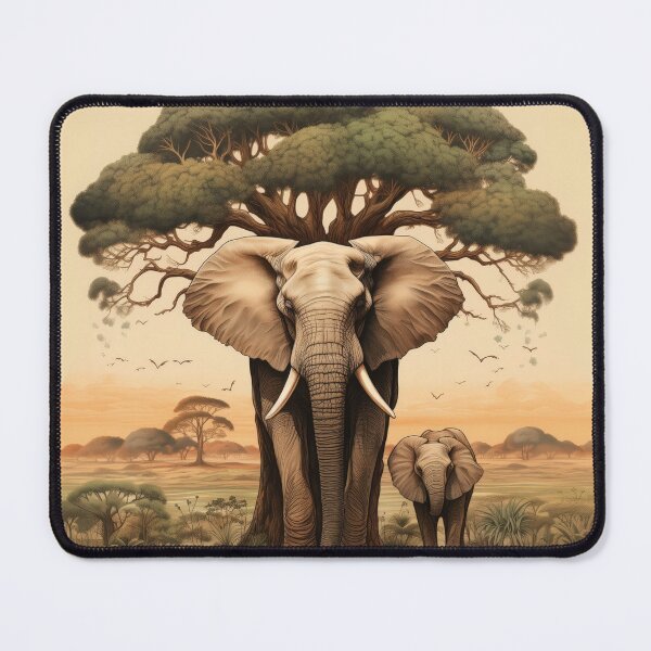Item preview, Ubuntu I am because we are - Elephants and Baobab designed and sold by Thunderg1rl.