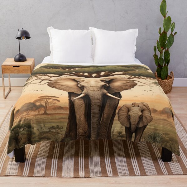 Item preview, Ubuntu I am because we are - Elephants and Baobab designed and sold by Thunderg1rl.